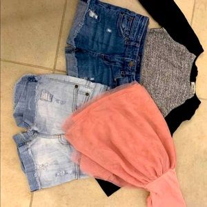 Shorts, dress and long sleeve